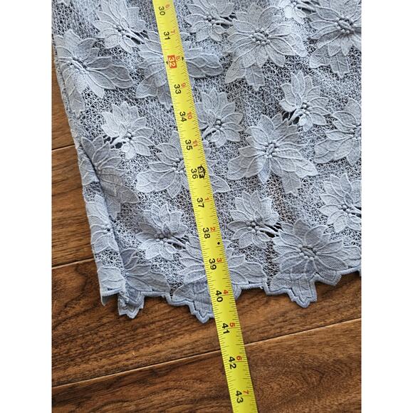 Bardot Vienna Lace Overlay Dress Dusty Blue Size 10 EUC - Picture 11 of 12